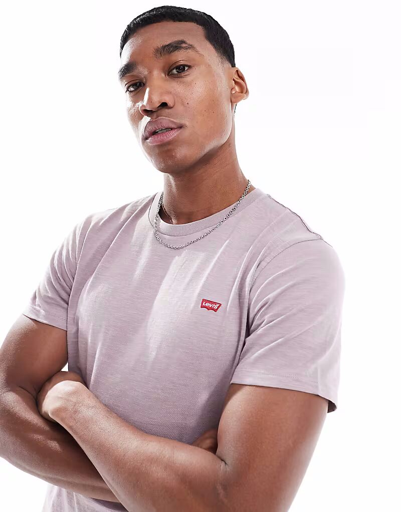 

Футболка Levi's Original с логотипом «летучая мышь» из толстого джерси сиреневого цвета