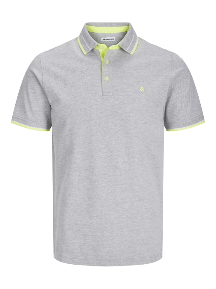 

Рубашка-поло Jack & Jones, светло-серый меланж