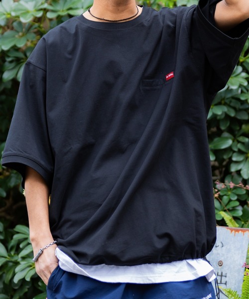 

Футболка оверсайз из мерсеризованного хлопка с завязками по низу Java Collaboration, черный