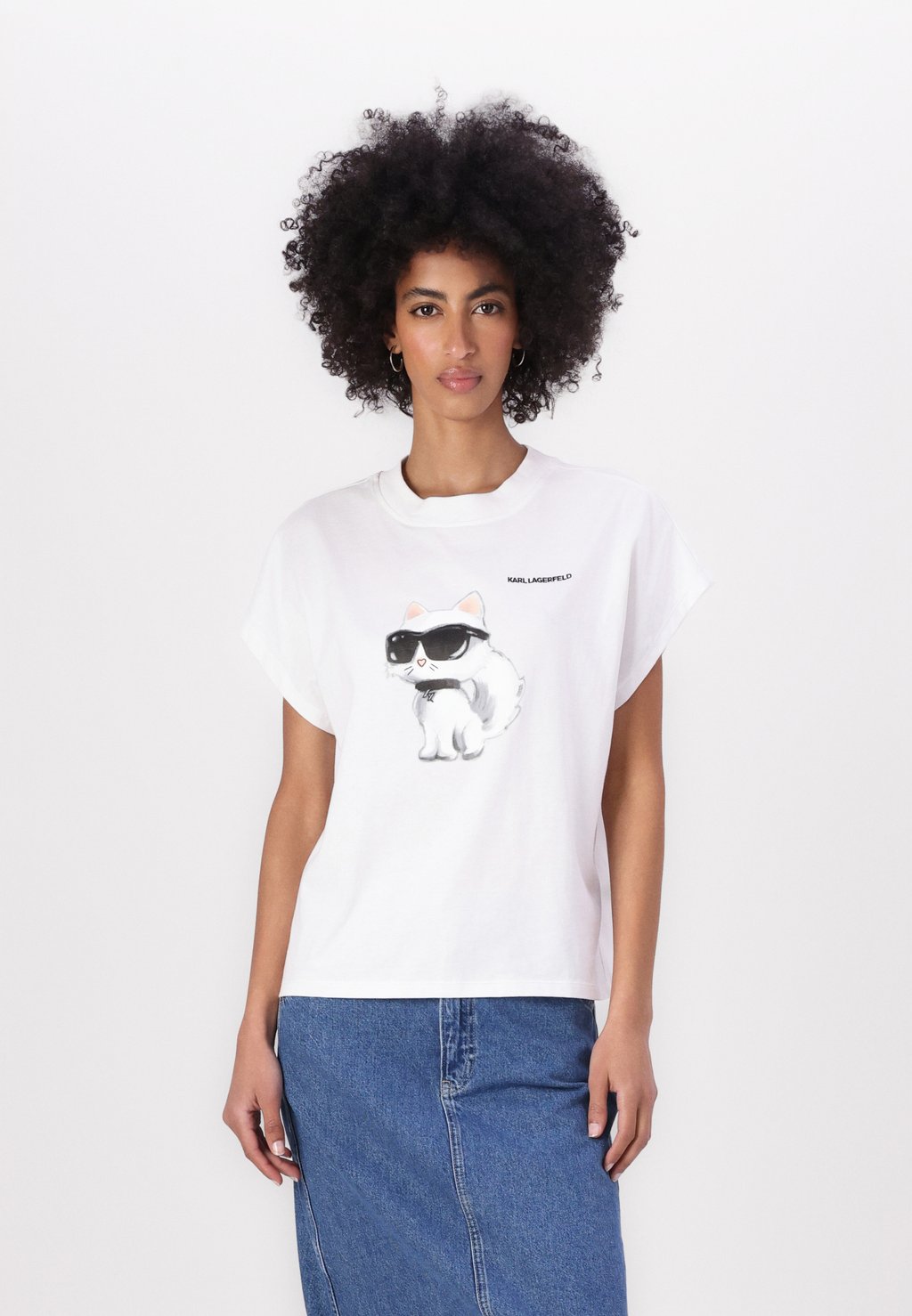 

Футболка с принтом IKON AQUARELLE LOOSE KARL LAGERFELD, белый