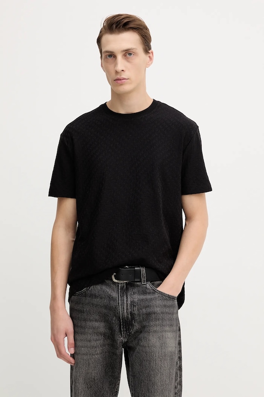 

Хлопковая футболка Armani Exchange, черный
