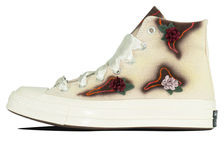 

1970-е годы Кеды унисекс с высоким берцем бледно-желтого цвета Converse