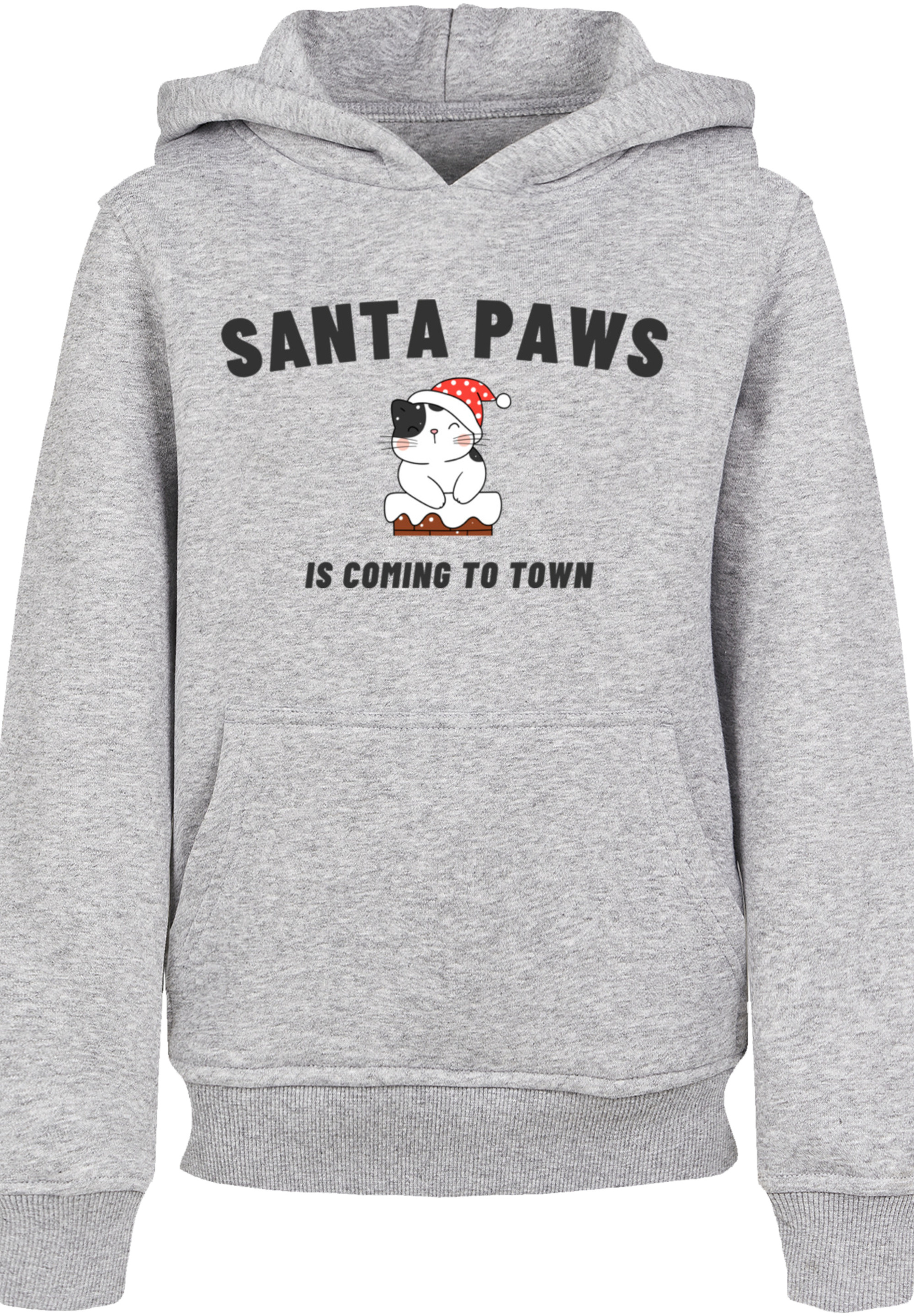 

Пуловер F4NT4STIC Hoodie Santa Paws Christmas Cat, цвет grau meliert