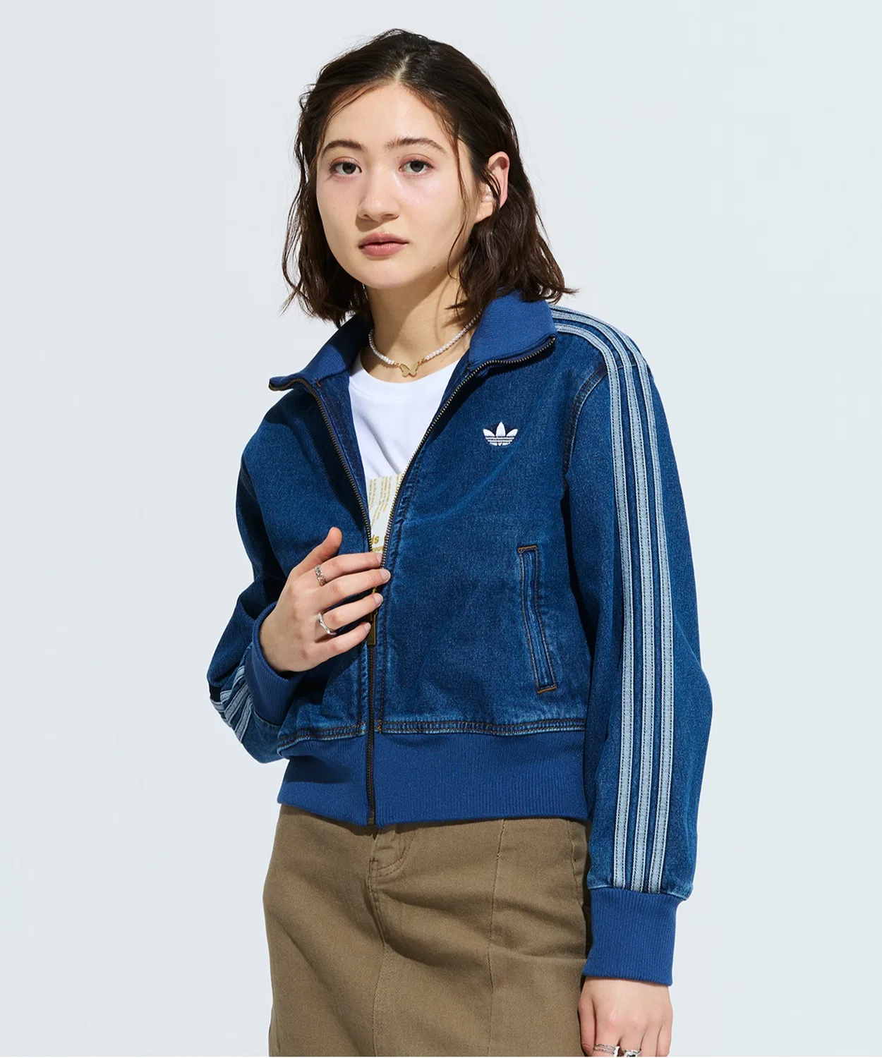 Толстовка Firebird деним Adidas Originals синяя — фото 2