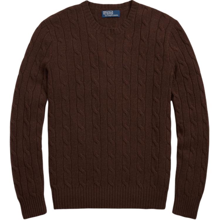 

Polo Ralph Lauren Кашемировый свитер SS25, мужской, темно-коричневый