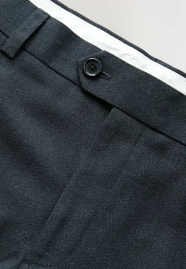 Брюки чинос Regular fit, Next, текстурированные, с боковой резинкой на поясе, темно-синие — фото 2