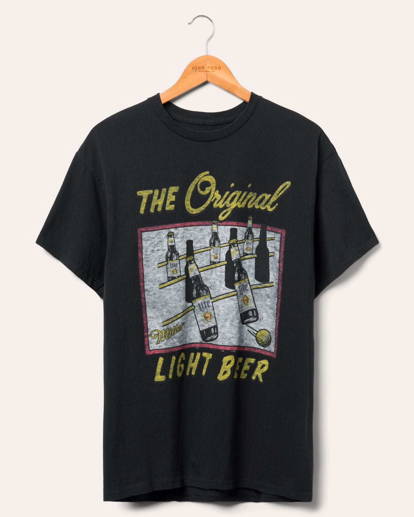 

Оригинальная футболка Light Beer Flea Market Junk Food Clothing, черный