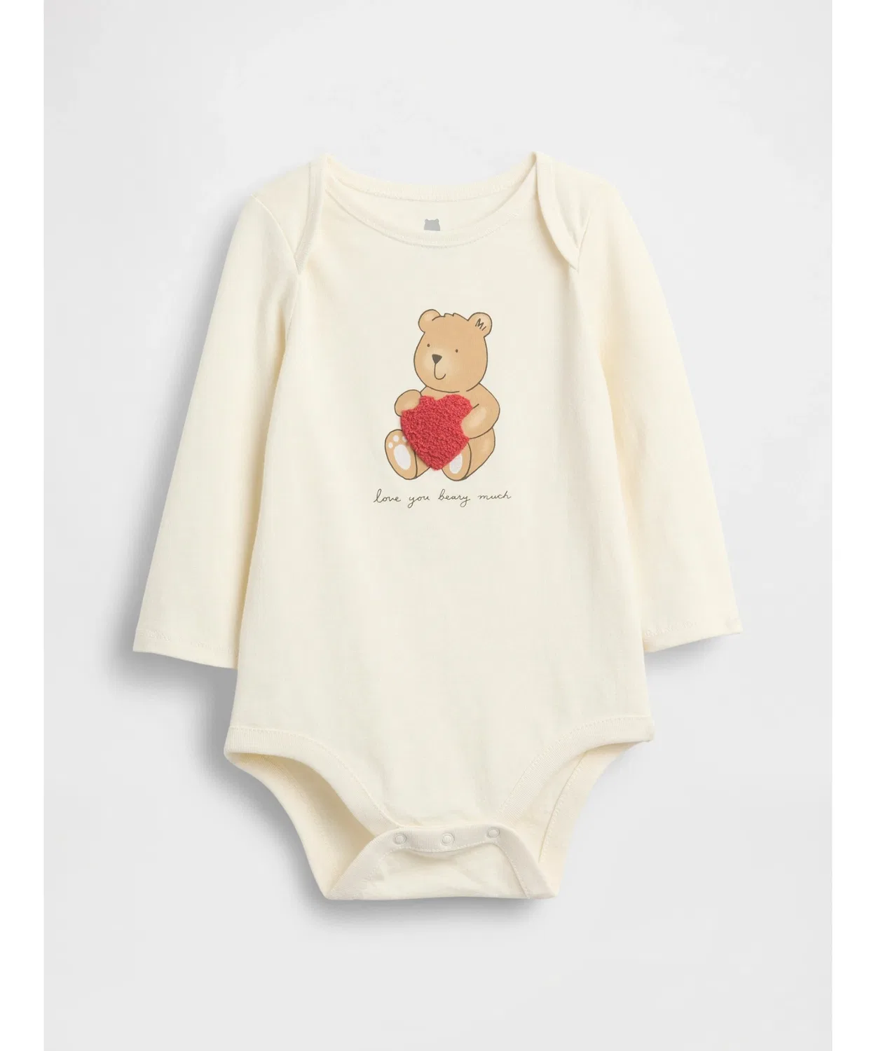 Боди с графическим принтом Gap Organic Cotton для малышей, цвет слоновой кости