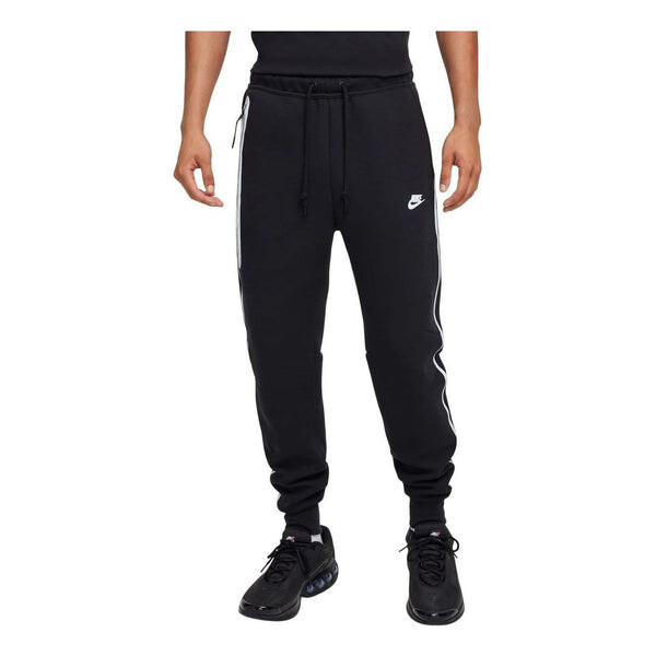 

Брюки tech fleece windrunner reflective sweatpants 'black bemis silver' Nike, черный