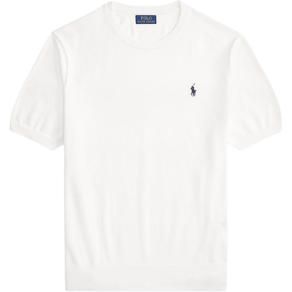 

Вышитая футболка с коротким рукавом и круглым вырезом Polo Ralph Lauren, белый