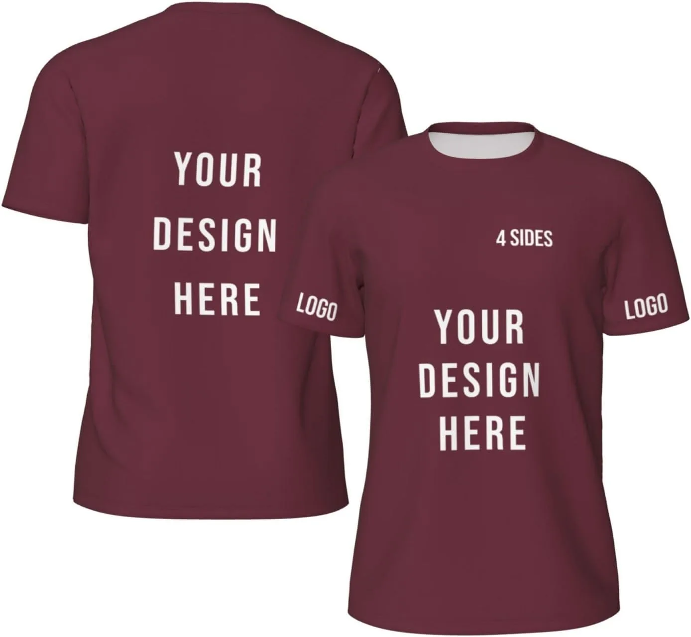 

Футболка Custom с логотипом и текстом на 4 сторонах