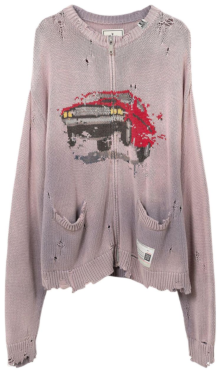 

Кардиган Maison Mihara Yasuhiro Car Jacquard Knit Cardigan 'Pink', розовый