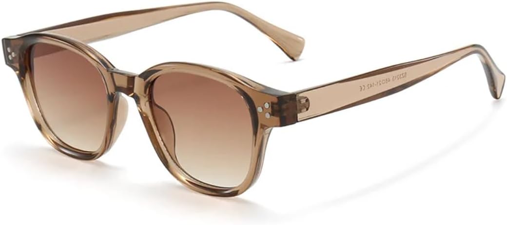 

Популярные женские квадратные солнцезащитные очки с прозрачными линзами, модные мужские винтажные очки с заклепками в стиле панк, солнцезащитные очки с защитой от УФ-излучения UV400 UATXTAU, Brown