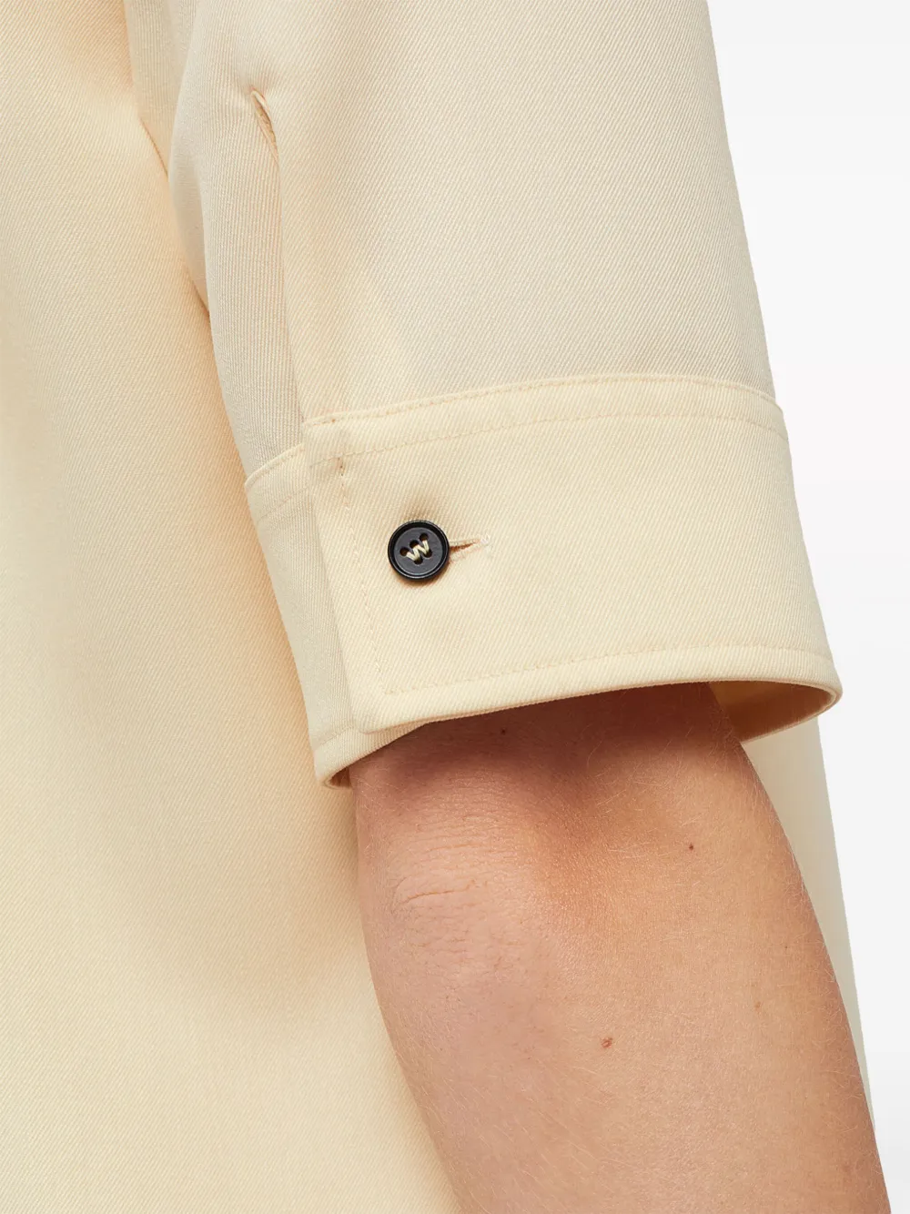 Длинная шерстяная рубашка JIL SANDER, нейтральный — фото 4