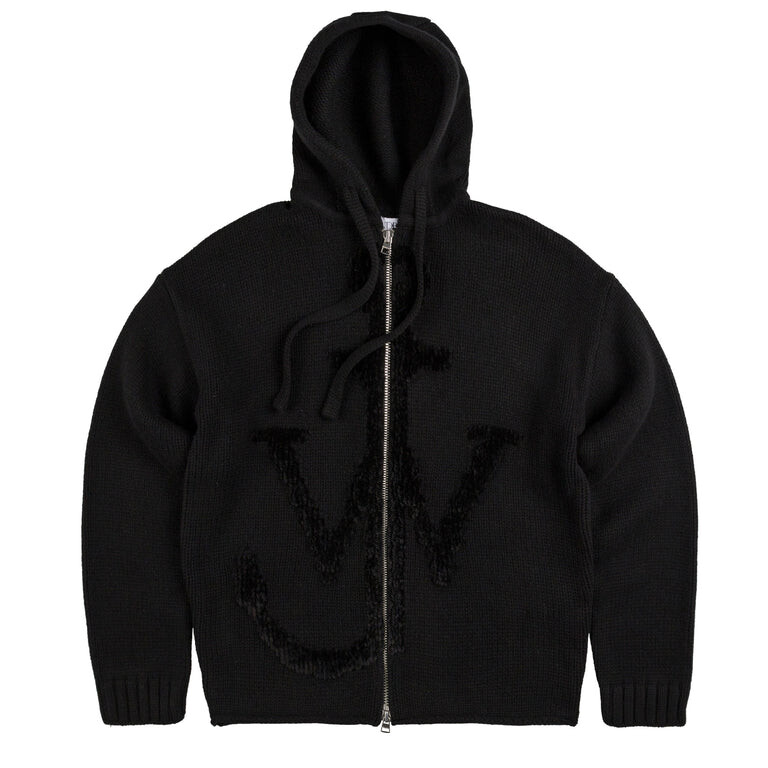 

Толстовка anchor logo zip-hoodie Jw Anderson, черный