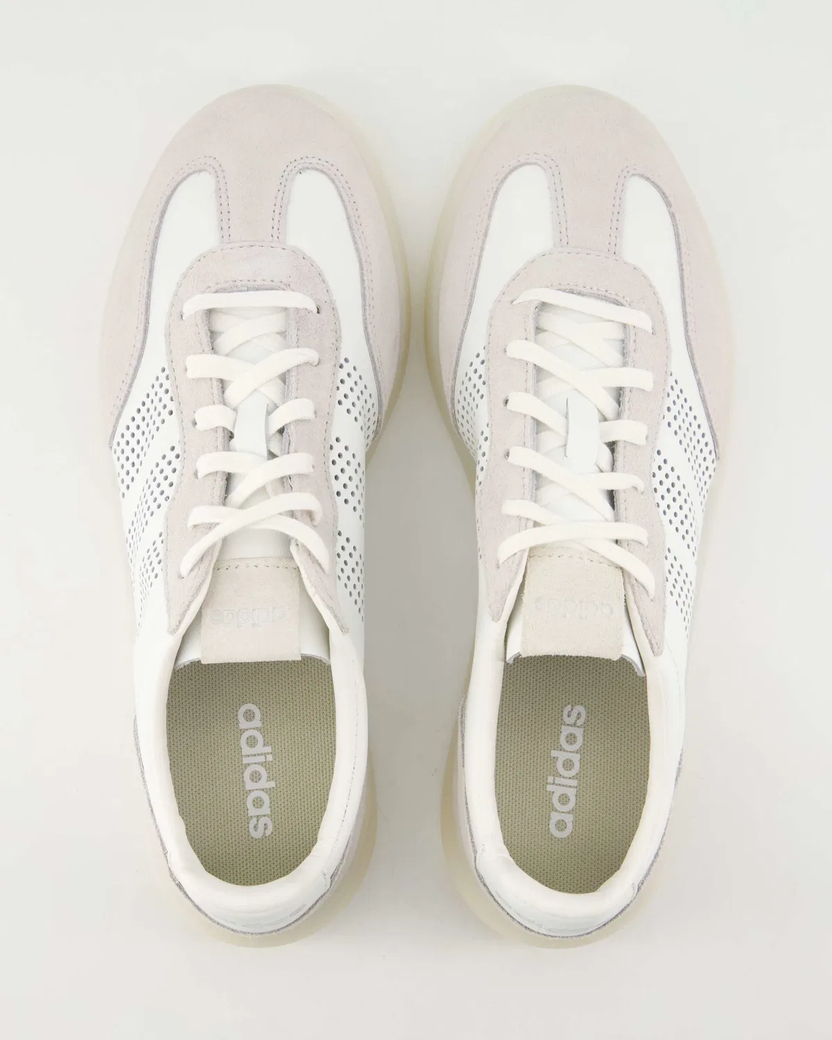 Кроссовки низкие из кожи Adidas, серый — фото 4