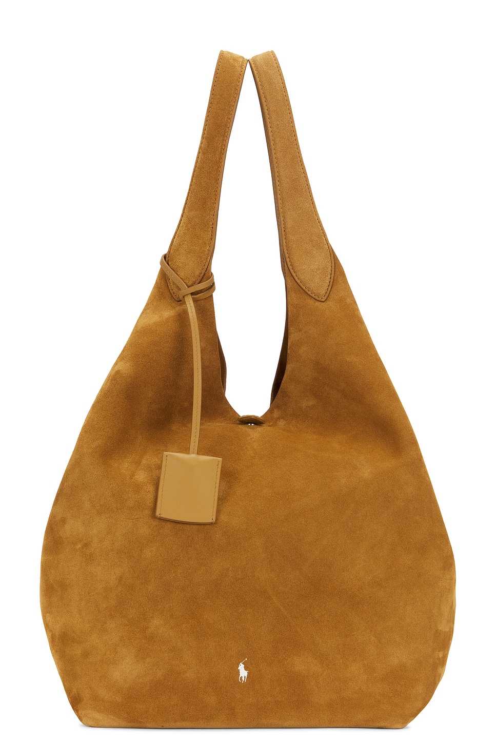 

Замшевая большая сумка Polo Ralph Lauren, caramel