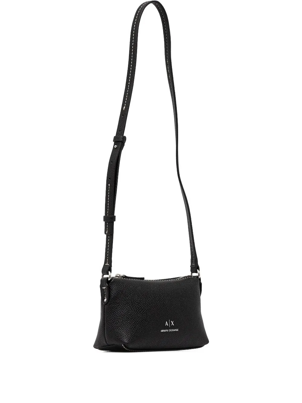 

Фактурная мини-сумка на молнии Armani Exchange, черный