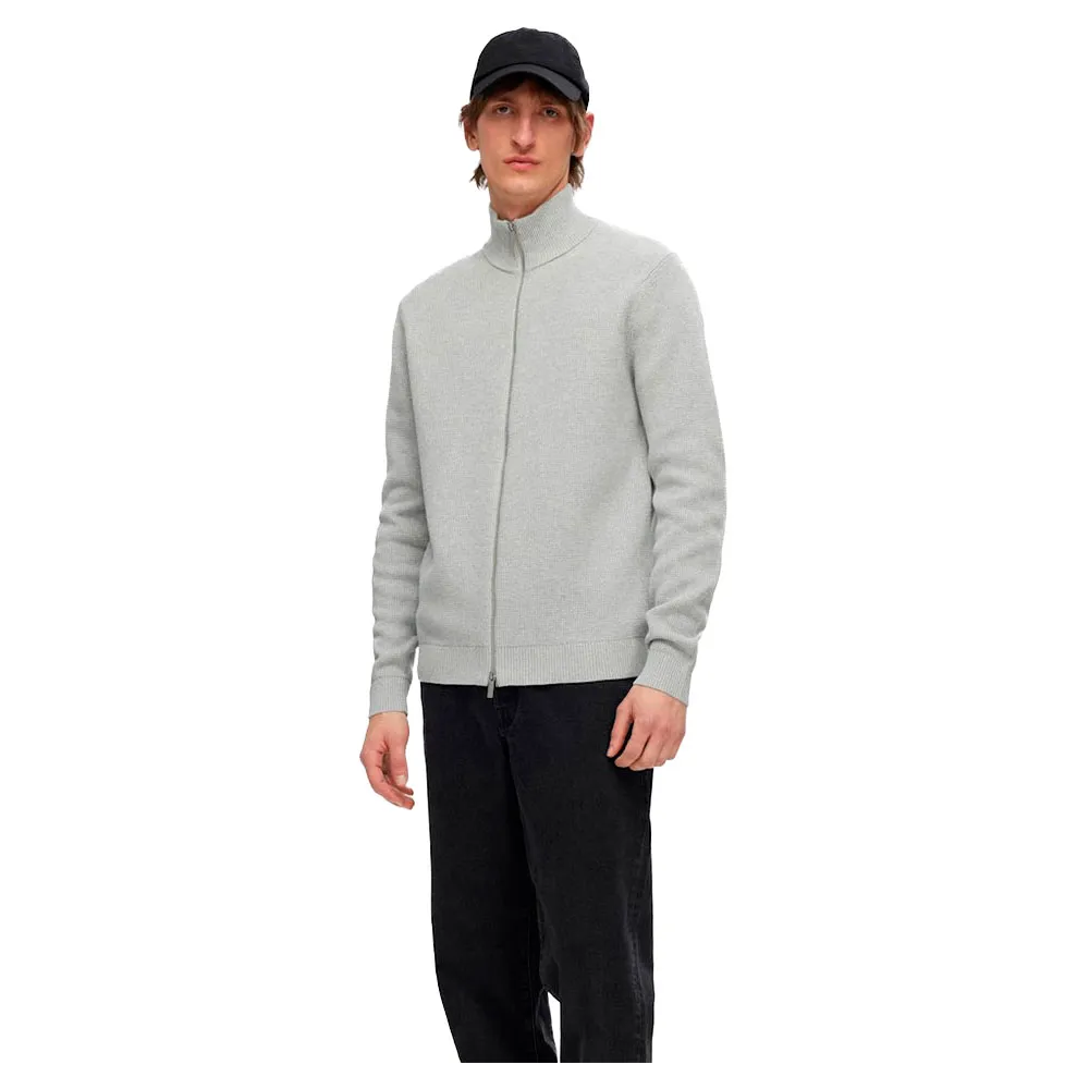 

Свитер Selected Dane full zip, серый