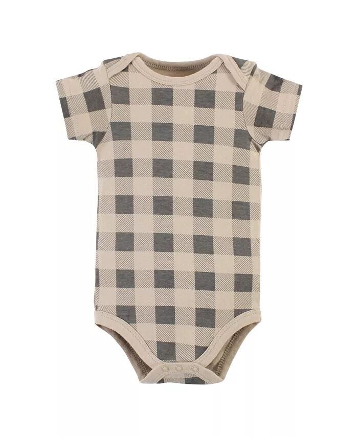Хлопковые боди для маленьких мальчиков, медвежьи объятия Hudson Baby, коричневый — фото 4