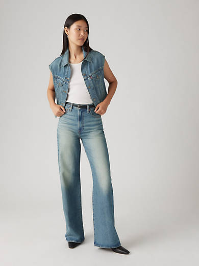 

Джинсы женские Ribcage Wide Leg Levi's, цвет Tint Story - Medium Wash