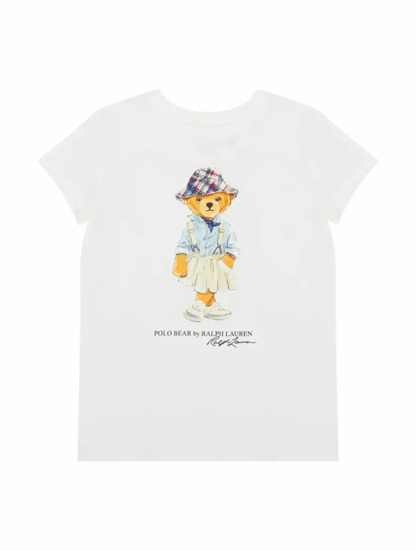 

Хлопковая футболка Polo Bear Ralph Lauren, белый