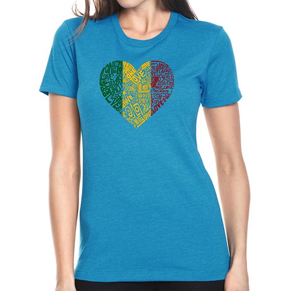 

Футболка One love heart с принтом La Pop Art, Turquoise, Синий, Футболка One love heart с принтом La Pop Art, Turquoise