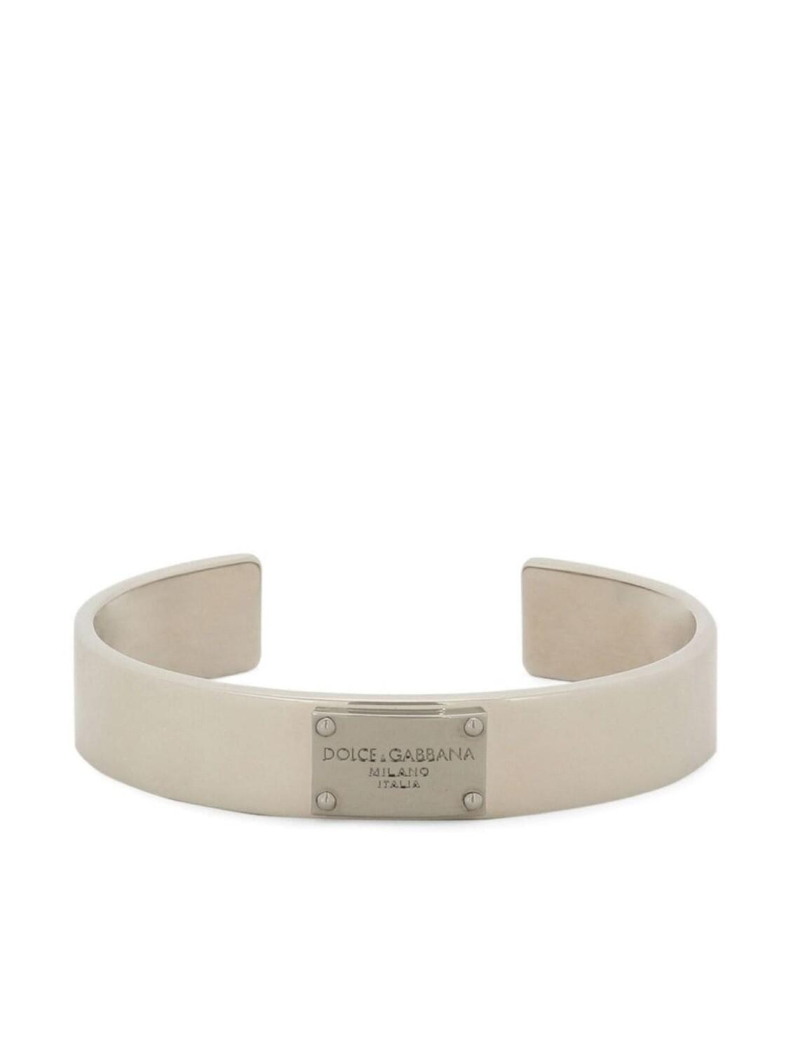 

Браслет-манжета с логотипом Dolce & Gabbana, серебряный