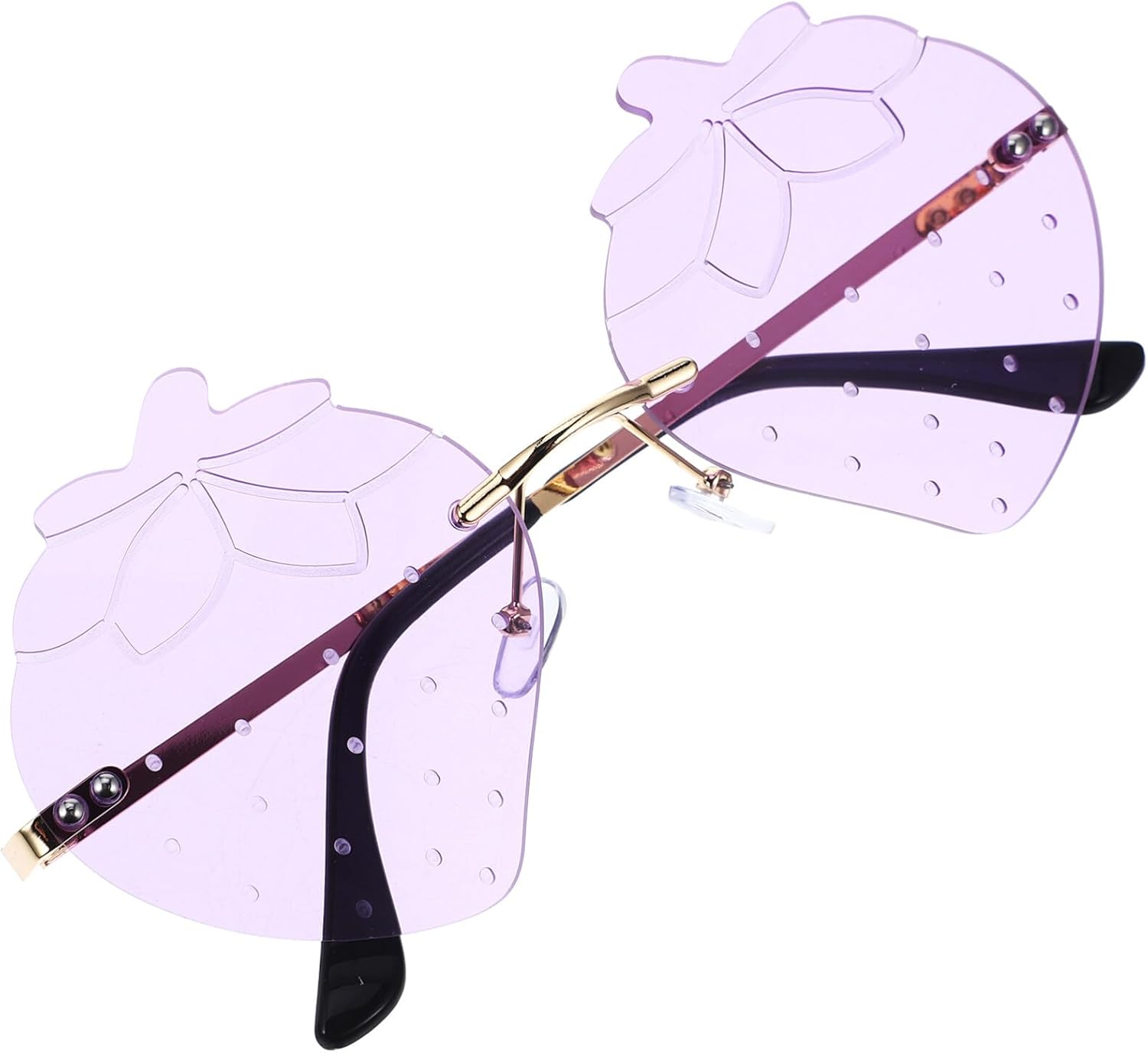 

1 пара солнцезащитных очков в форме клубники, очки для косплея, забавные солнцезащитные очки, аксессуары для выпускного бала для женщин и мужчин, красные CALLARON, Lavender