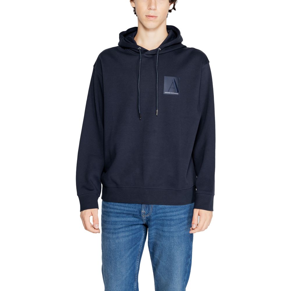 

Синий хлопковый свитер Armani Exchange