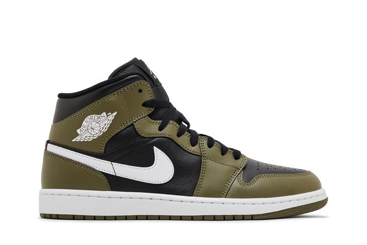 

Кроссовки Air Jordan 1 Mid Medium Olive, зеленый