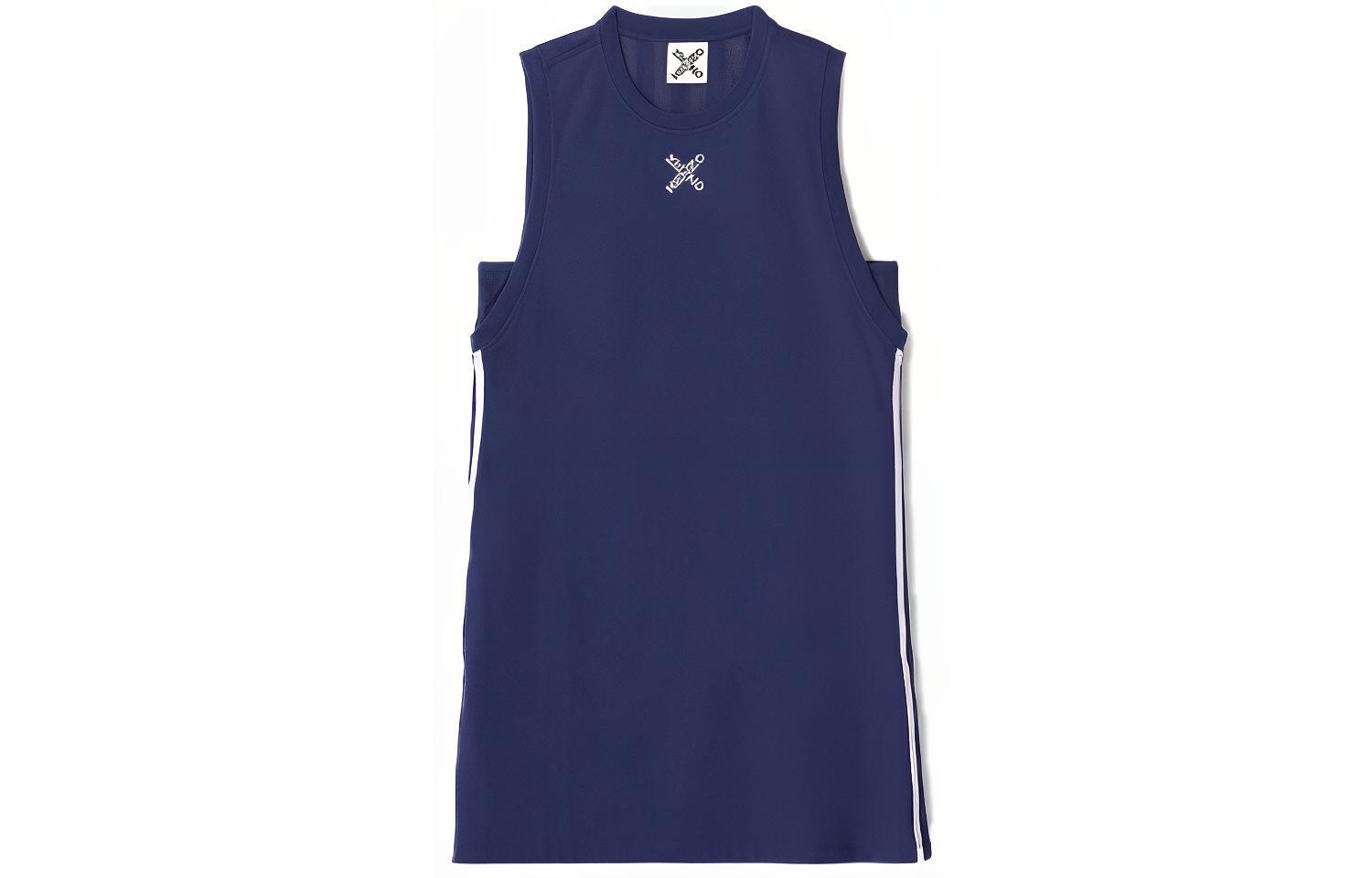 

Женское синее безрукавное платье KENZO