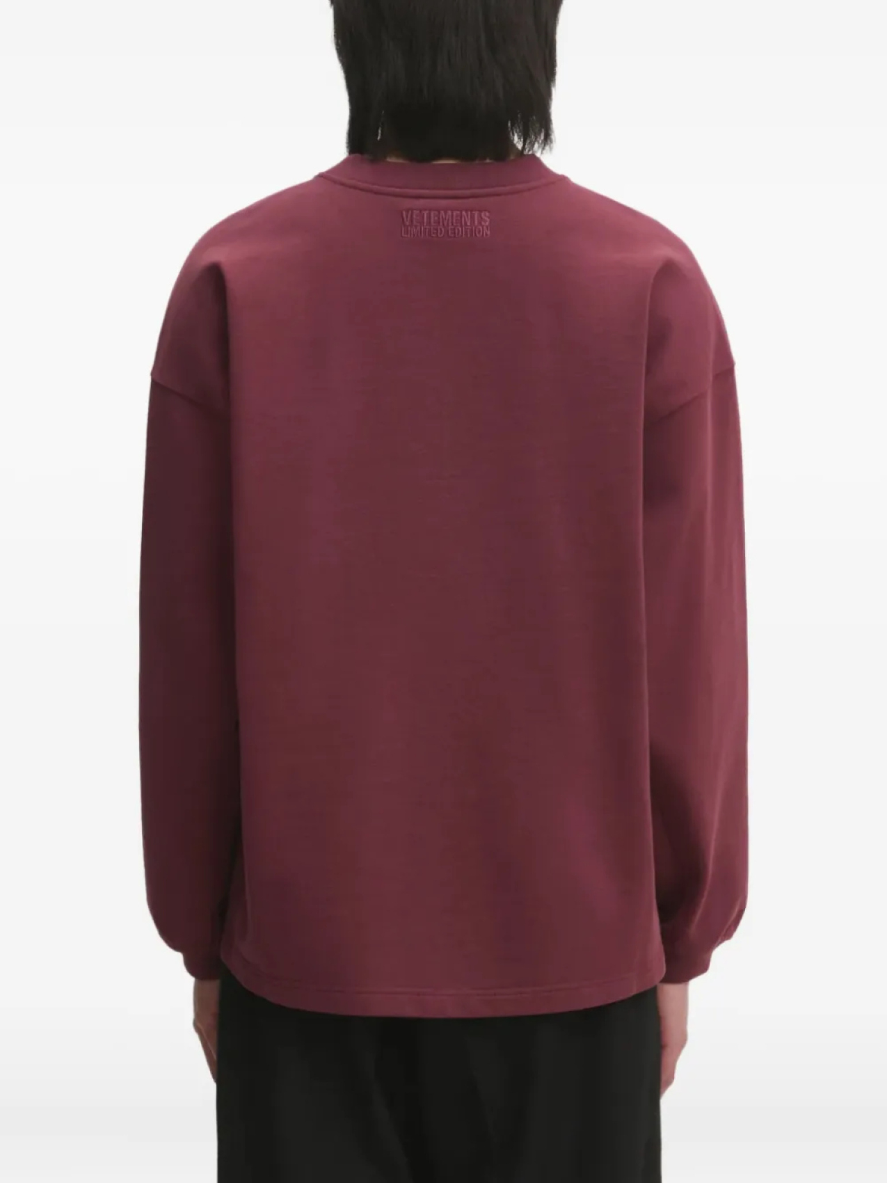 Толстовка с вышитым логотипом VETEMENTS, красный — фото 3