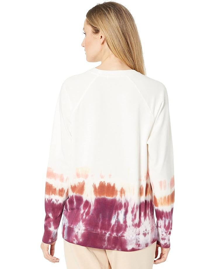

Толстовка Mod-o-doc Tie-Dye Cotton Modal Spandex Terry Long Sleeve Slouchy Sweatshirt, цвет Platinum