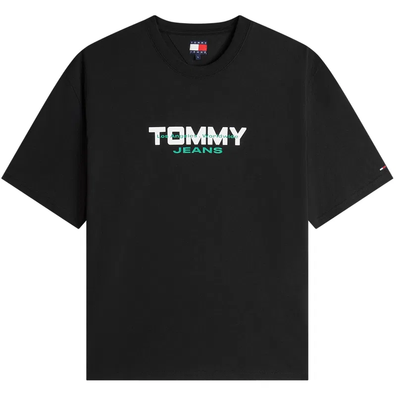 Футболка мужская с круглым вырезом утолщенная Tommy Hilfiger, Black BDS