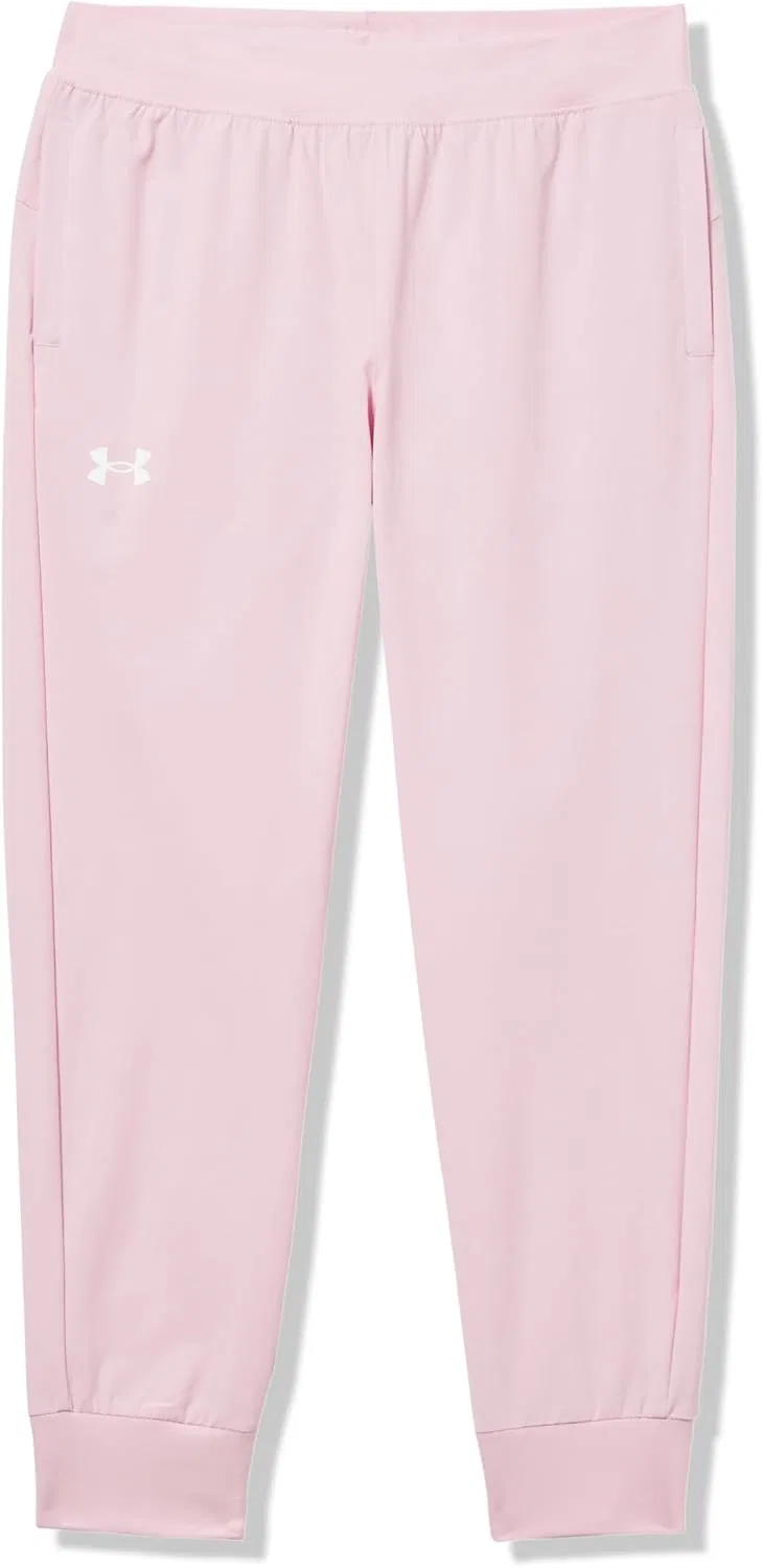 Детские спортивные брюки Under Armour Armoursport Woven Joggers, (647) Prime Pink//White