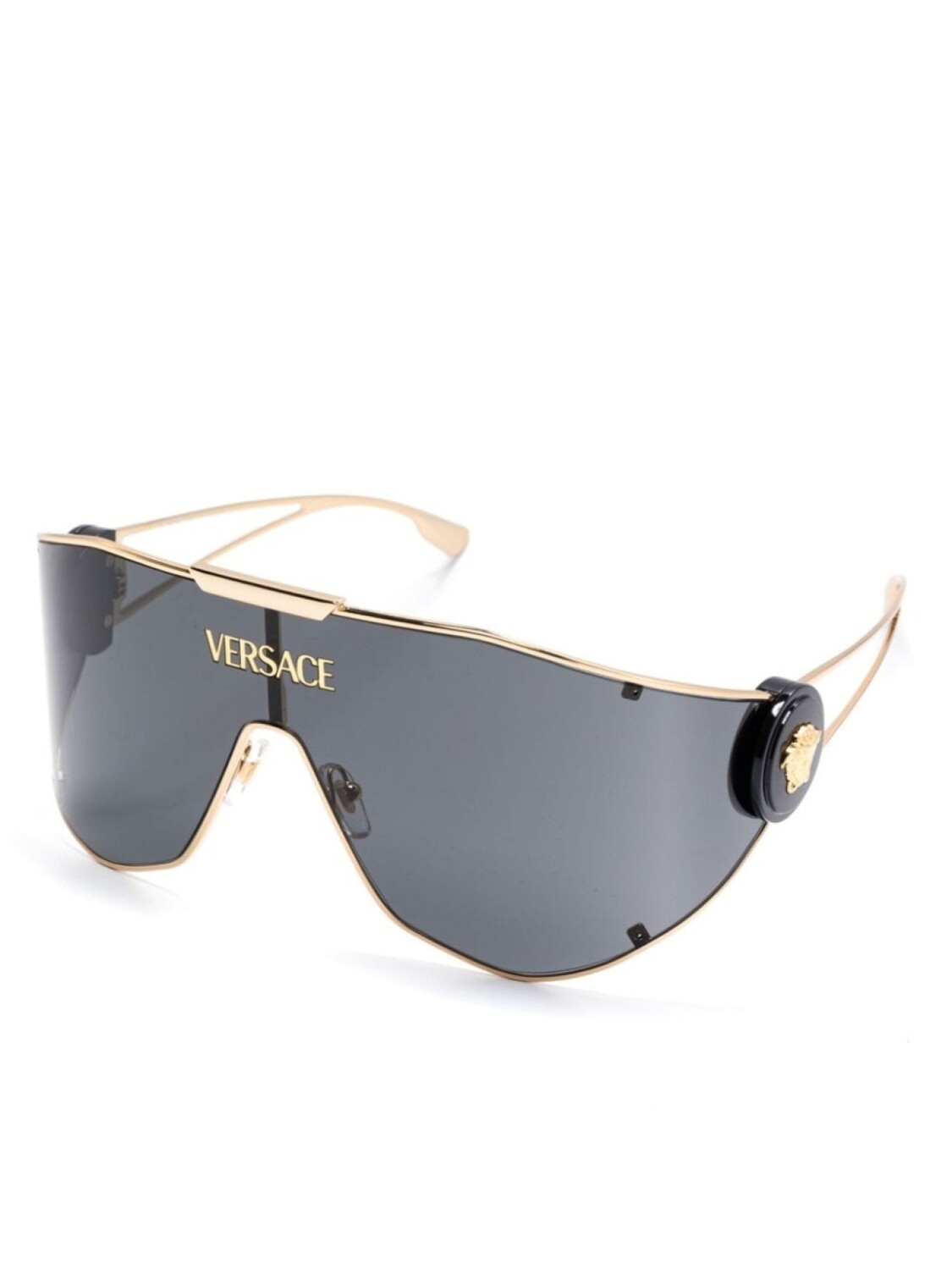

Versace Eyewear солнцезащитные очки Medusa в геометричной оправе, золотой