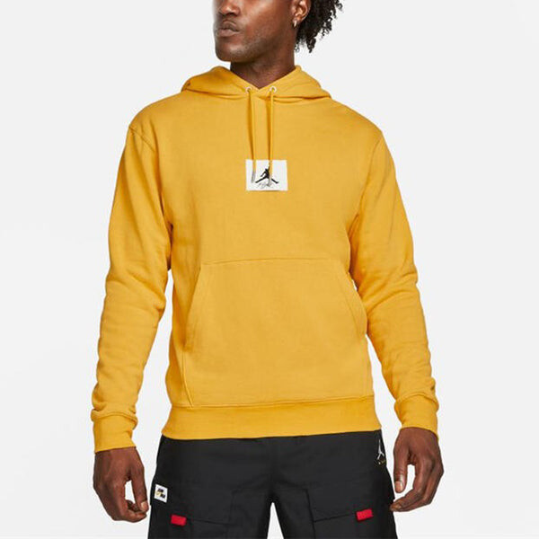 Толстовка Men's Air Jordan Essentials Statement Logo Printing Casual Sports Yellow, желтый — фото 4
