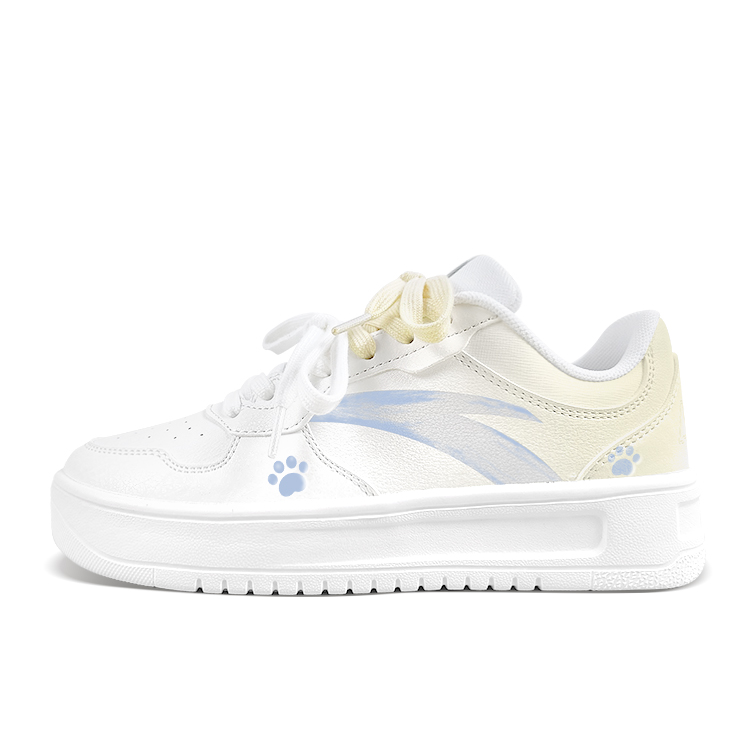 

Легкие низкие кеды из искусственной кожи с противоскользящей, износостойкой, сбалансированной и дышащей подошвой ANTA, желтый