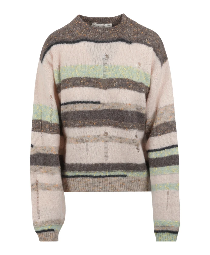 

Свитер из шерсти и альпаки с эффектом поношенности. Phisique Du Role, мультиколор