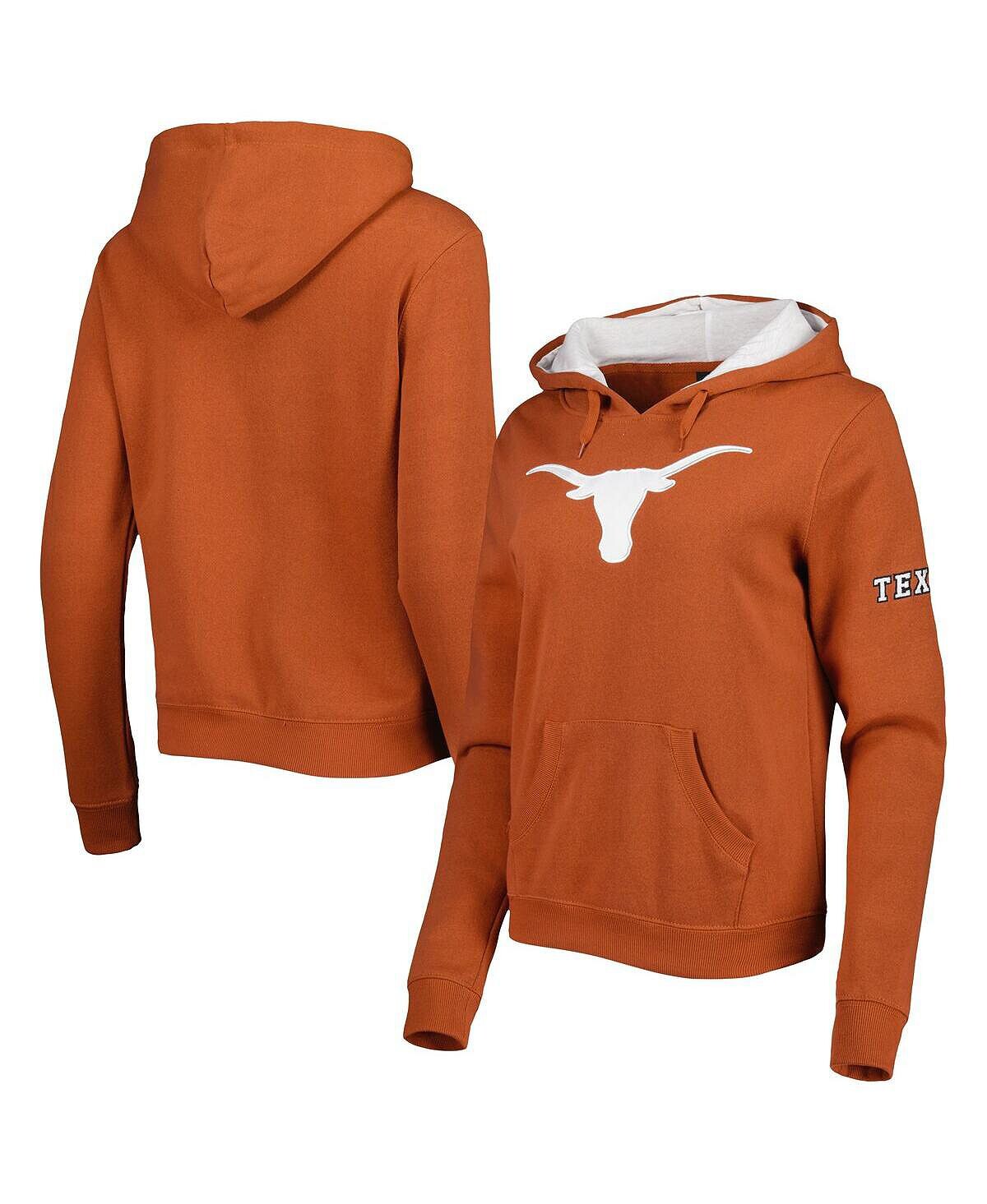 

Женский пуловер с капюшоном и большим логотипом Texas Longhorns Texas Orange Team Colosseum
