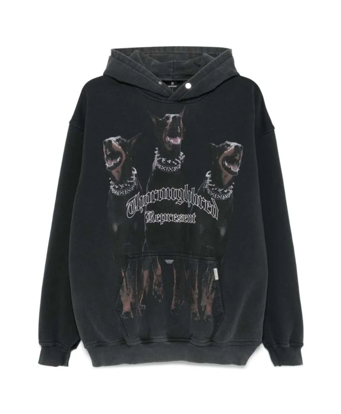 

Толстовка с изображением чистокровной лошади Represent, черный