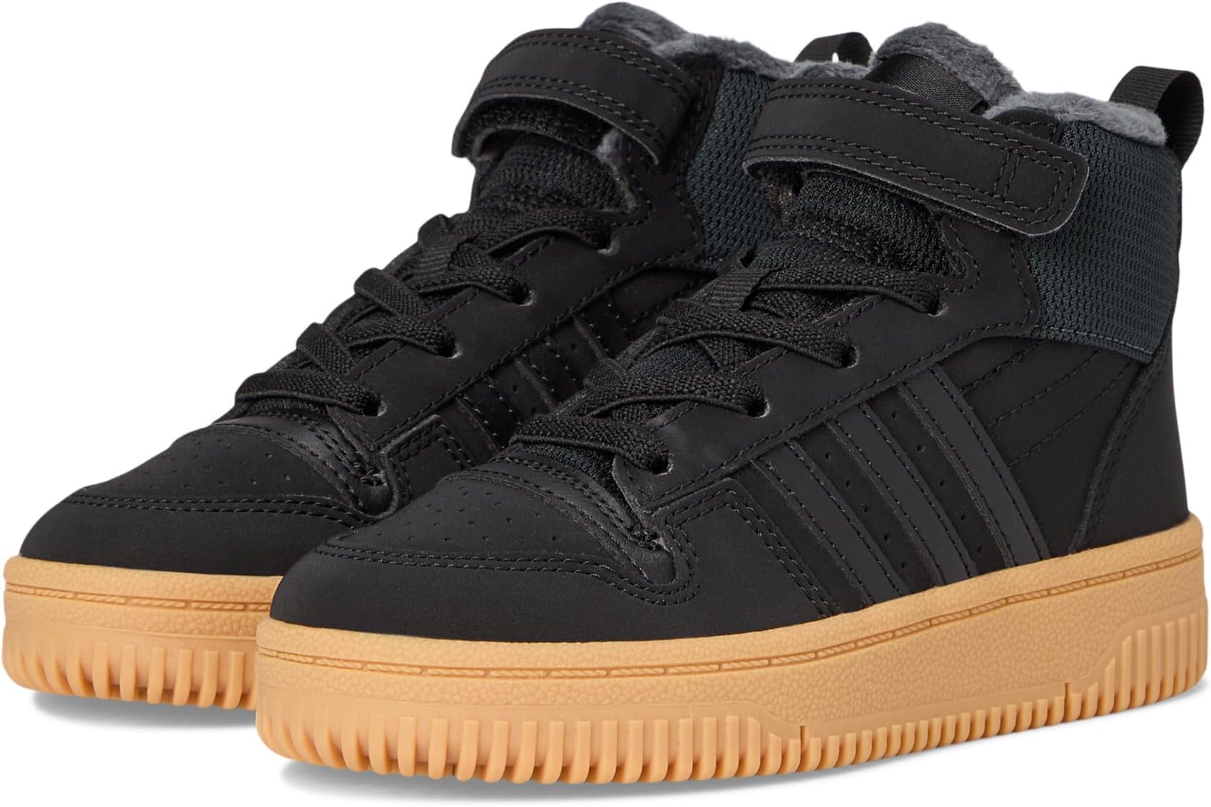 

Кроссовки adidas Kids Break Start Mid Top Shoes, цвет Black/Carbon/Gum