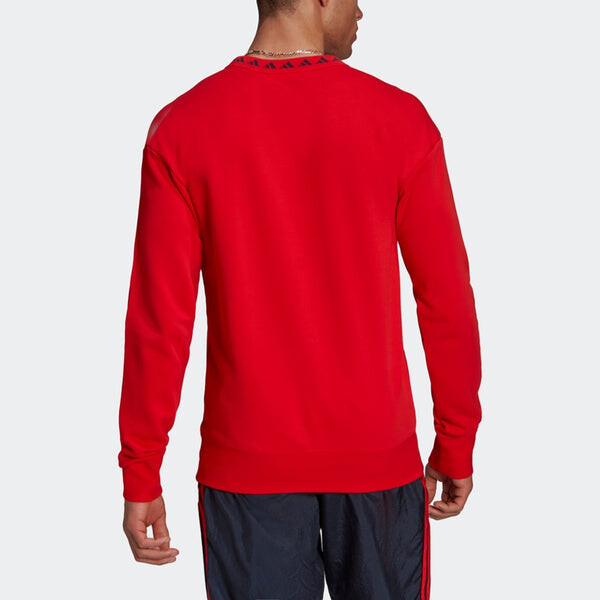 Толстовка adidas Fcb Icon Cr Swt Logo Bayern Munich Pattern Soccer/Football Sports Red, красный — фото 2