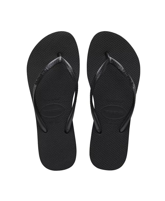 

Женские узкие шлепанцы на плоской платформе Havaianas, черный