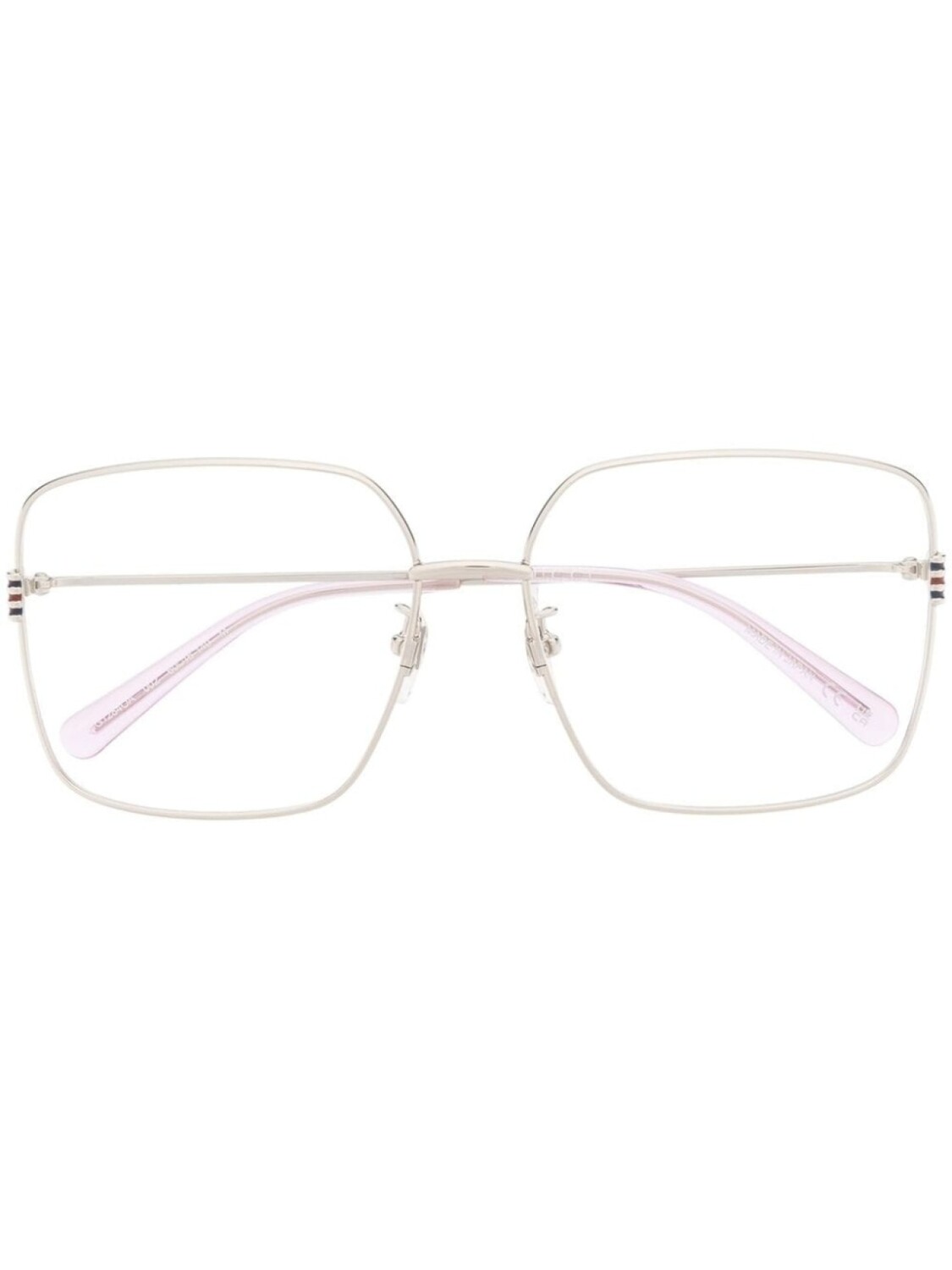 

Gucci Eyewear очки в массивной оправе, серебристый