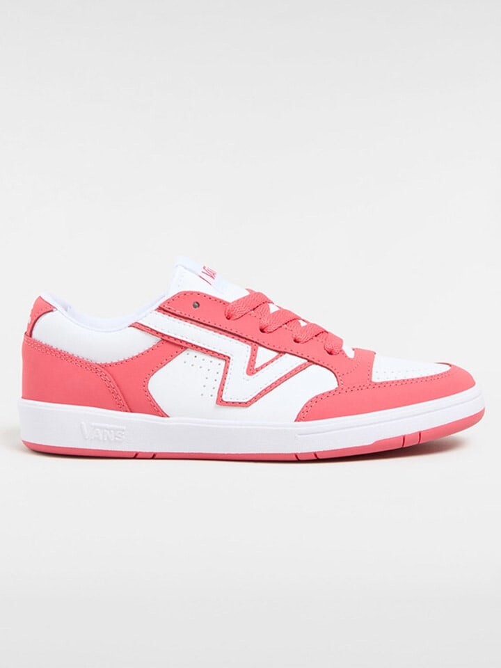 Кроссовки на шнуровке Vans Leder-Sneakers Lowland CC, цвет Weiß/Pink