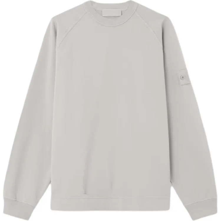 STONE ISLAND Свитшот мужской тауп с круглым вырезом