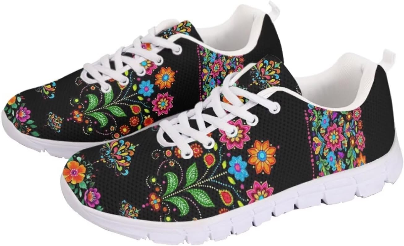 

Кроссовки с американским флагом для прогулок, кроссовки на 4 июля, повседневные беговые кроссовки для фитнеса на День независимости Getelinseng, Embroidered Flower