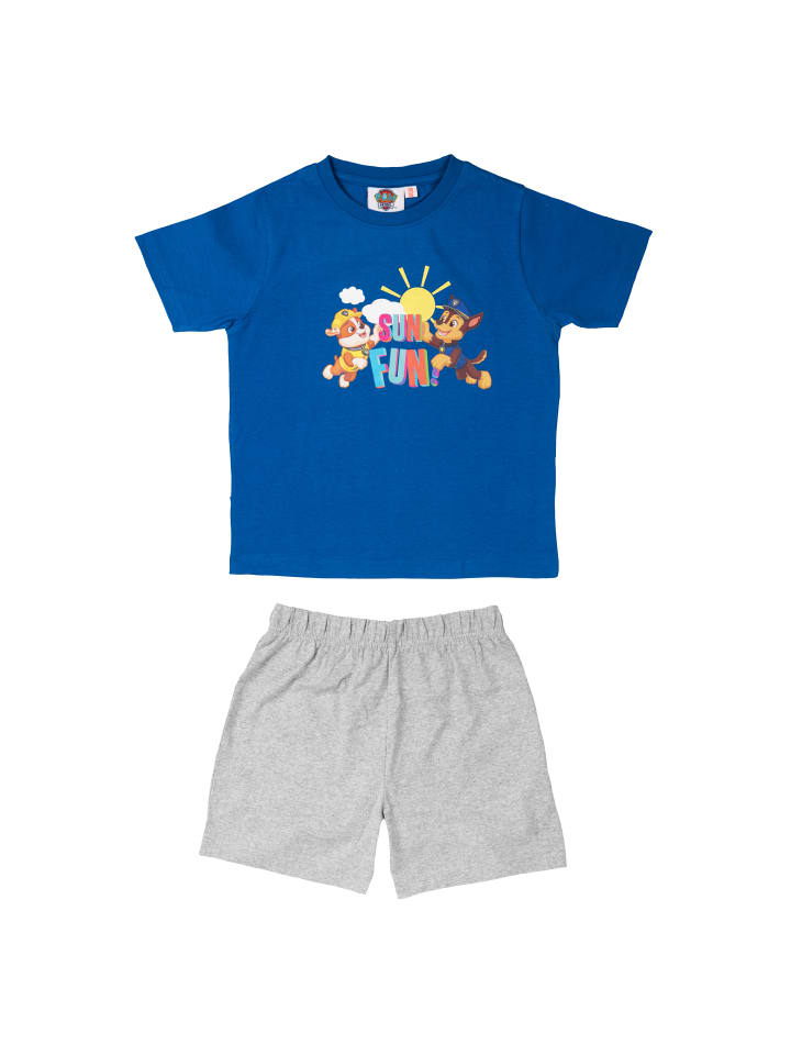 

Paw Patrol Пижама «Щенячий патруль» - Sun Fun с коротким рукавом, сине-серая
